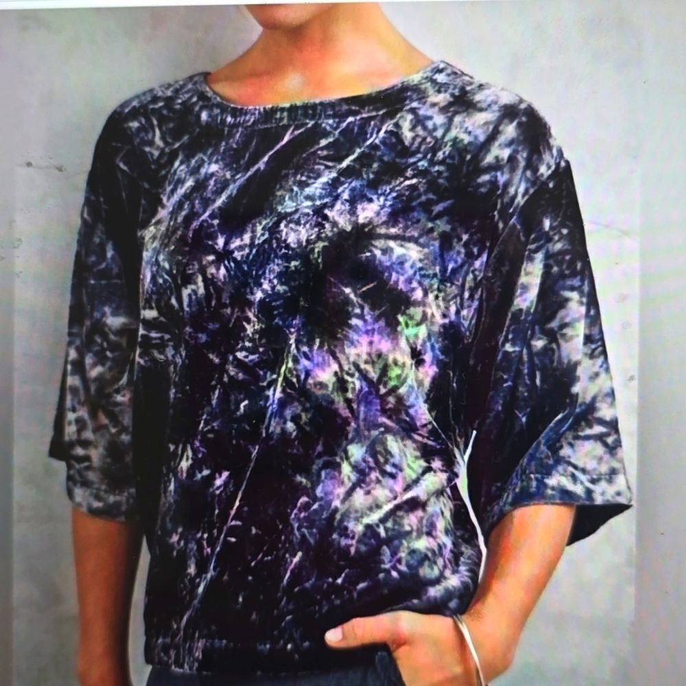 J. Jill | PureJill Velvet Blouse, Charcoal Grey, size xl